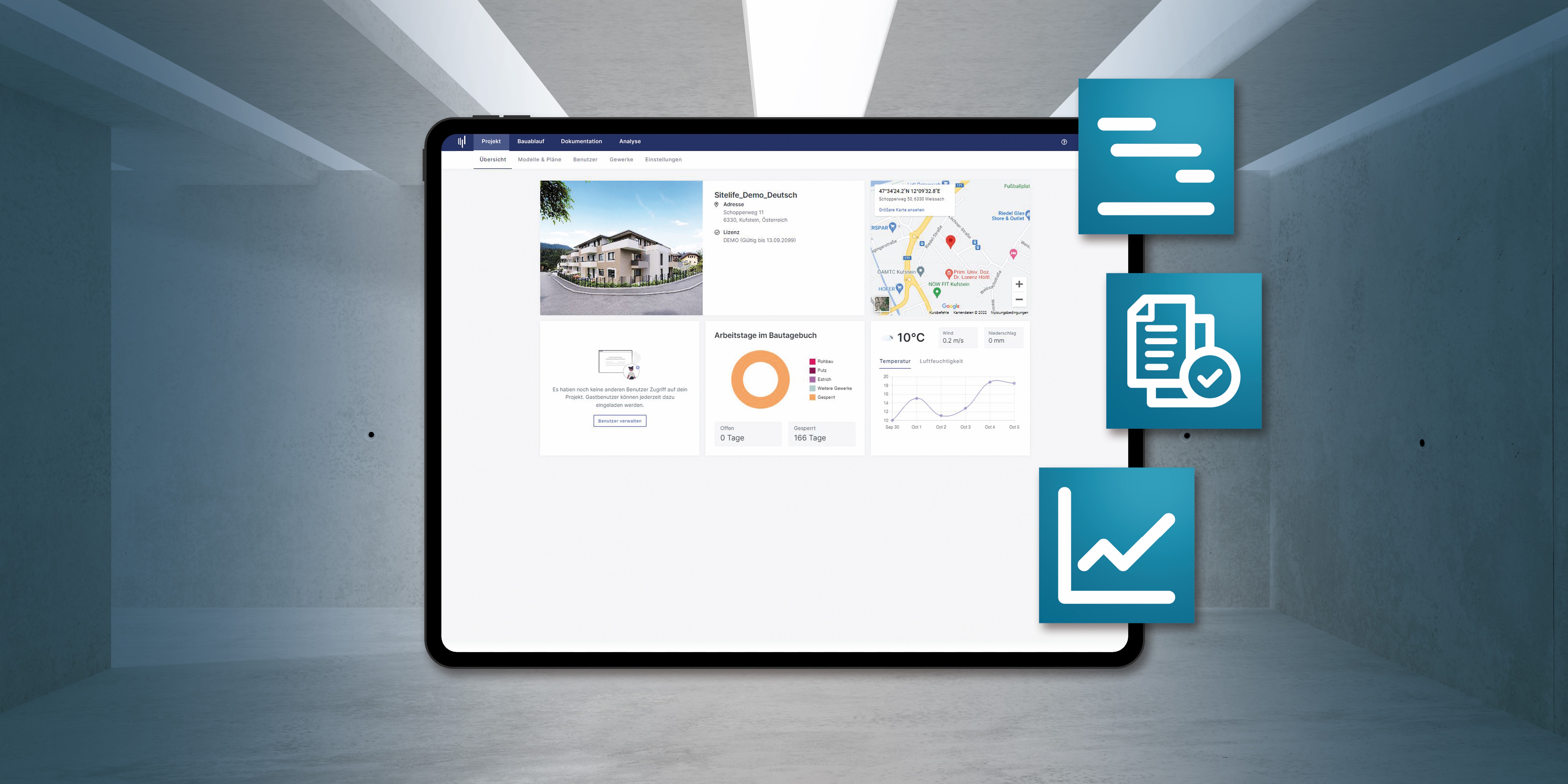 screenshot of Site Docu and Analytics